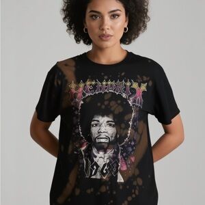 Black Graphic T-Shirt with Iconic Print